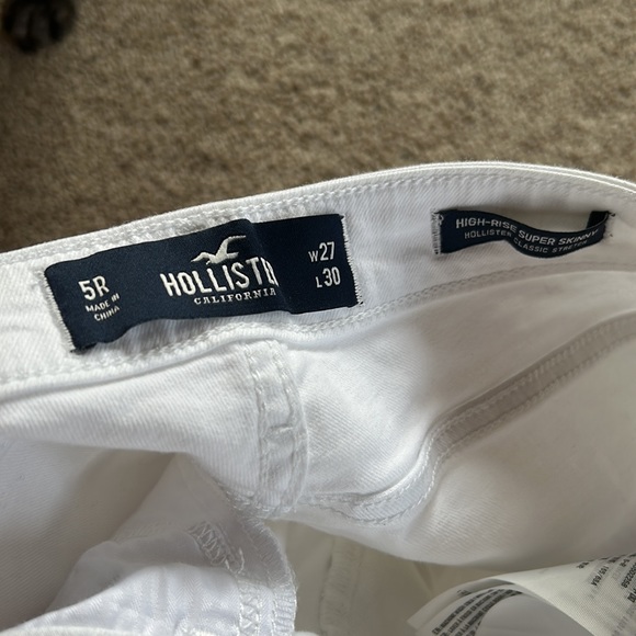 Hollister white high waisted skinny jeans with rips size 52, 27w, 30l - Picture 4 of 4